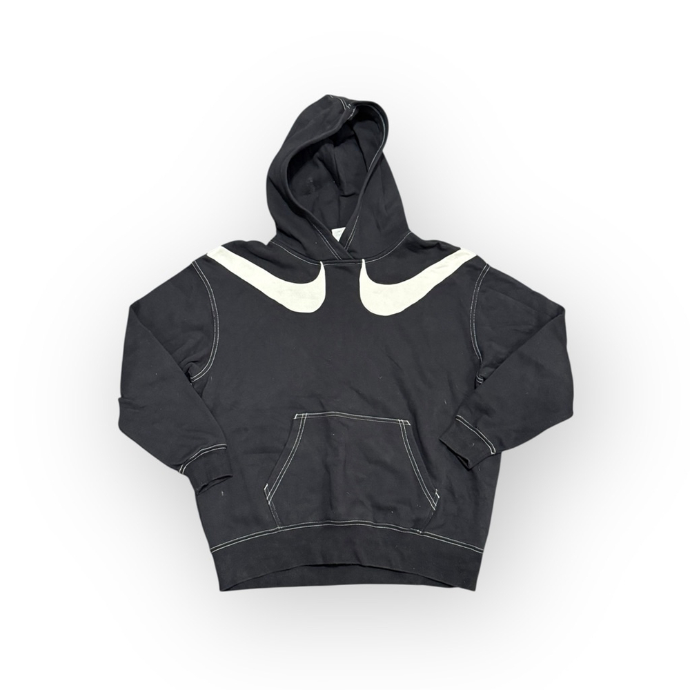 Nike Sportswear Womens Double Swoosh Pullover Fleece Hoodie Size S DM3313-010 - Picture 3 of 7